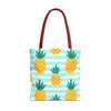 Pineapple Stripe Tote | Tropical Fruit Canvas Bag Gift