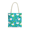 Beautiful Swan Pond Tote | Waterlily Canvas Bag Gift