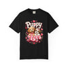Puppy Love T-Shirt, Comfort Colors® Cute Puppies & Hearts Graphic Tee, Dog Mom Gift