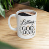 Letting God Lead Coffee Mug, Christian Faith Gift