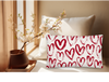 Hand-Painted Red Heart Throw Pillow | Cute Romantic Decor | Various Sizes