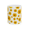 Yellow Daisy Floral Ceramic Coffee Mug (Various Sizes)