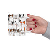 Cat Coffee Mug, Hand-Drawn Feline Face Cup, Cat Lover Gift