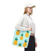 Pineapple Stripe Tote | Tropical Fruit Canvas Bag Gift