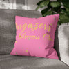 Stargazers Dream On Pillowcase | Decorative Throw Pillow Cover | Pastel Crimson Pink Color
