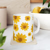Daisy Flower Coffee Mug, Bright & Sunny Botanical Gift
