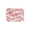 Hand-Painted Red Hearts Throw Blanket | Plush Sherpa Throw | Cozy Romantic Decor