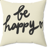 Be Happy Decorative Throw Pillow (Various Sizes)