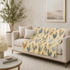 Farmhouse Rooster & Hen Throw Blanket | Fleece Sherpa Blanket | Cozy Country Decor