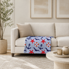 Nautical Throw Blanket | Anchors & Starfish Sherpa Blanket | Cozy Costal Decor