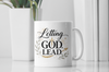 Letting God Lead Coffee Mug, Christian Faith Gift
