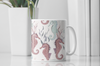 Watercolor Seahorse Coffee Mug, Ocean Life Ceramic Cup