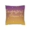 Stargazers Dream On Pillowcase | Decorative Throw Pillow Cover | Purple & Yellow Gradient Color