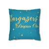 Stargazers Dream On Pillowcase | Decorative Throw Pillow Cover | Dark Turquoise Color
