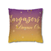 Stargazers Dream On Pillowcase | Decorative Throw Pillow Cover | Purple & Yellow Gradient Color