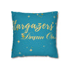 Stargazers Dream On Pillowcase | Decorative Throw Pillow Cover | Dark Turquoise Color
