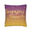 Stargazers Dream On Pillowcase | Decorative Throw Pillow Cover | Purple & Yellow Gradient Color