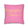 Stargazers Dream On Pillowcase | Decorative Throw Pillow Cover | Pastel Crimson Pink Color
