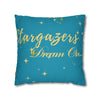 Stargazers Dream On Pillowcase | Decorative Throw Pillow Cover | Dark Turquoise Color