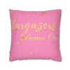 Stargazers Dream On Pillowcase | Decorative Throw Pillow Cover | Pastel Crimson Pink Color