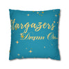Stargazers Dream On Pillowcase | Decorative Throw Pillow Cover | Dark Turquoise Color