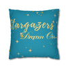 Stargazers Dream On Pillowcase | Decorative Throw Pillow Cover | Dark Turquoise Color