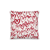Hand-Painted Red Heart Throw Pillow | Cute Romantic Decor | Various Sizes