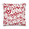 Hand-Painted Red Heart Throw Pillow | Cute Romantic Decor | Various Sizes