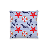 Nautical Anchors & Starfish Throw Pillow | Coastal Home Decor | Various Sizes
