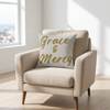 Grace & Mercy Decorative Throw Pillow (Various Sizes)