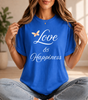 Love & Happiness T-Shirt, Butterfly Script Tee, Uplifting Gift