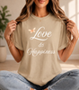 Love & Happiness T-Shirt, Butterfly Script Tee, Uplifting Gift