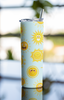 Sunny Smiles Travel Tumbler – Cute Sun Pattern Insulated Cup (20oz)