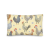 Farmhouse Rooster & Hen Throw Pillow | Cozy Country Decor | Various Sizes