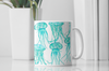 Watercolor Jellyfish Mug, Ceramic Coffee Cup, Gift for Marine Animal Lover