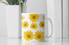 Daisy Flower Coffee Mug, Bright & Sunny Botanical Gift