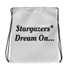 Stargazers Dream On - Drawstring Bag (Light Grey Color)