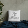 Love & Happiness - Pillow (Grey Color)