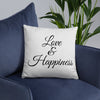 Love & Happiness - Pillow (Grey Color)