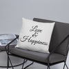 Love & Happiness - Pillow (Grey Color)