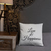 Love & Happiness - Pillow (Grey Color)