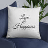 Love & Happiness - Pillow (Grey Color)